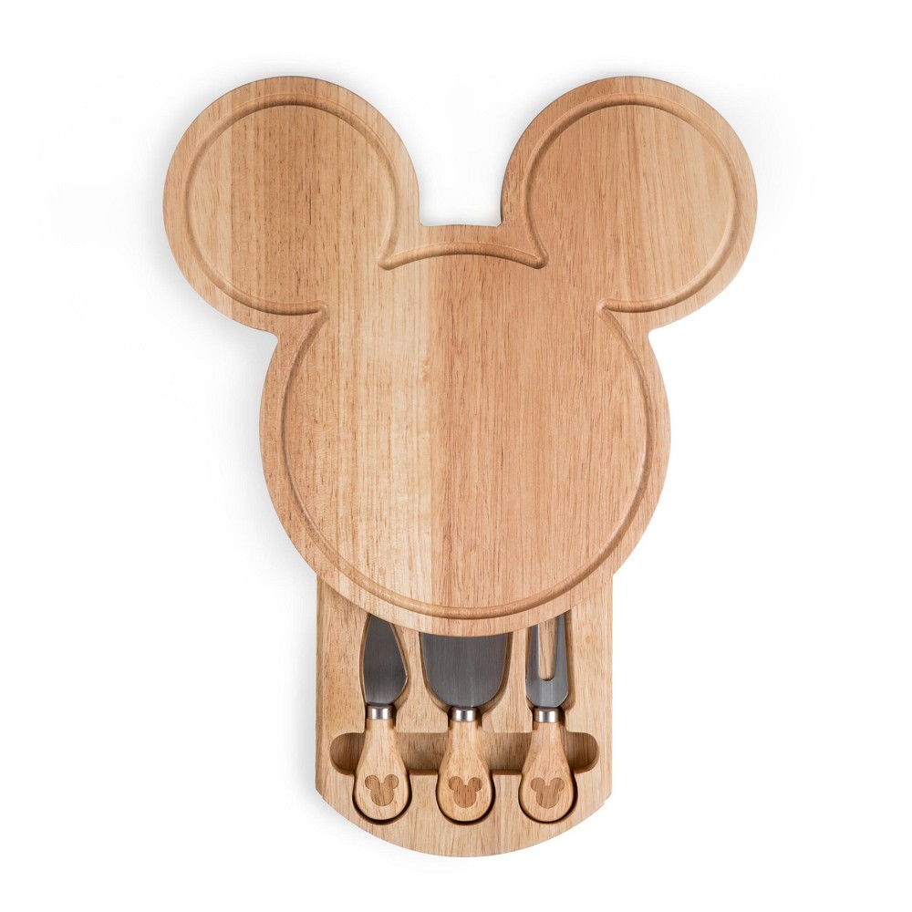 Photos - Chopping Board / Coaster Disney Mickey Mouse Wood Cheese Board with Tool Set by Picnic Time 