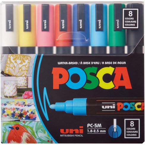 Uni Posca 8pk Pc-5m Water Based Paint Markers Medium Point  In  Assorted Colors : Target