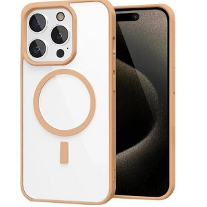 Entronix [Magnetic] Case Compatible with iPhone 15 Pro - [Clear Back] Soft Matte Frame - 1 of 4