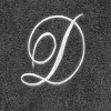 Avanti  Granite with Silver Script Monogram Bath Towel Letter   D - 2 of 3
