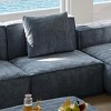 6-Seater Gray Modular Sectional Sofa with Corduroy Velvet,Convertible Bed and Footrests for Living Room-Baofuwish - 3 of 4