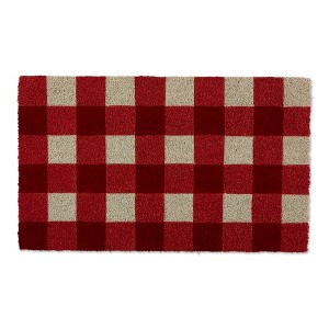Design Imports  Red & White Buffalo Check  Doormat - 1 of 4