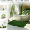 Bathroom Rugs, Non - Slip Microfiber Bath Mats, Extra Soft Absorbent Shower Floor Mats, Machine Washable Forest Green - 4 of 4