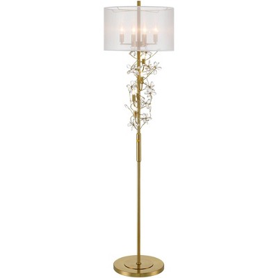 Possini Euro Design Possini Euro Vivant 71 1/2" Crystal Spray 8-Light Soft Gold Floor Lamp