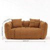 LOVMOR 66.14"Soft beanbag chair with high resilience foam core for two people,Yellow - 4 of 4