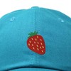 Dalix Strawberry Embroidered Cotton Dad Hat Fruit Adjustable Casual Baseball Cap Nature Womens - 2 of 4