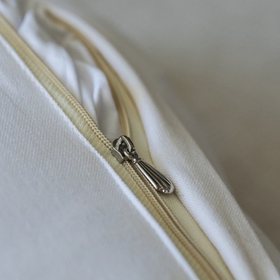 16" White Handwoven Cotton Throw Pillow with Tassels