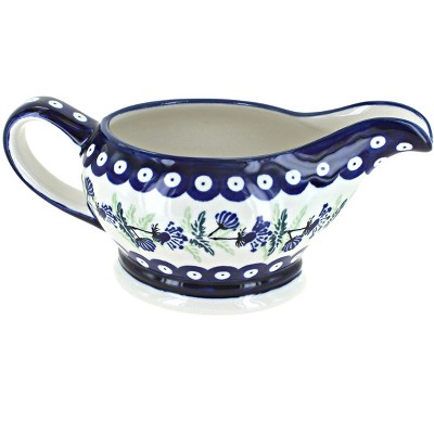 Blue Rose Polish Pottery 1258 Zaklady Gravy Boat