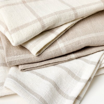 3pk Kitchen Towels Light Gray - Figmint&#8482;