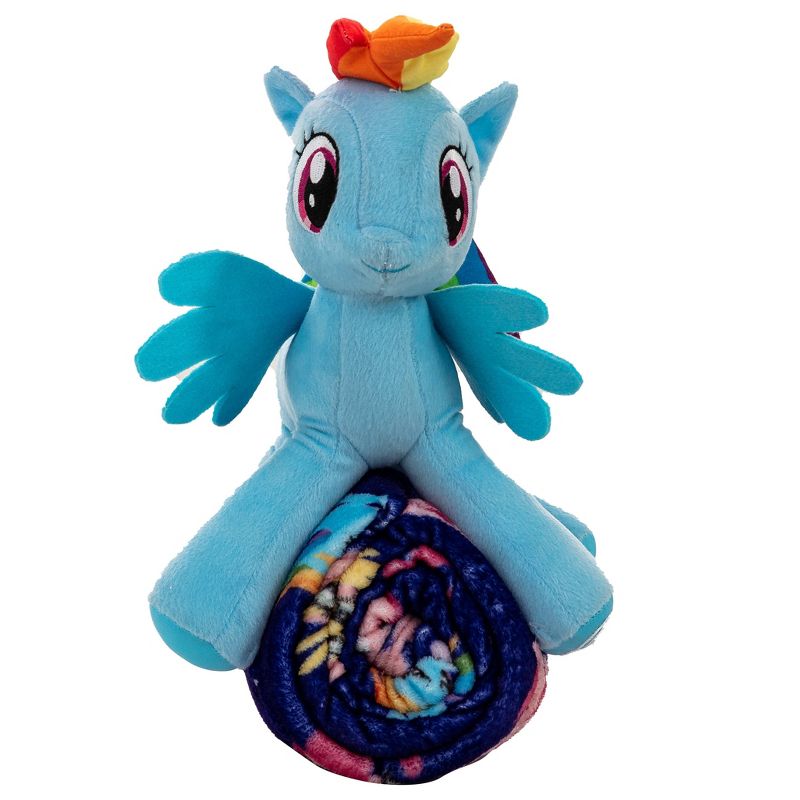 My Little Pony Cute Rainbow Dash Silk Touch &#38; Hugger Kids&#39; Throw Blanket, 2 of 4