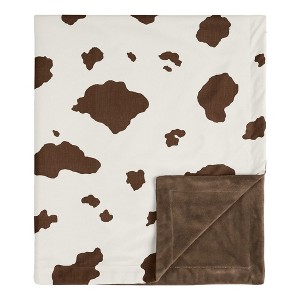 Sweet Jojo Designs Boy Baby Swaddle Blanket Wild West Cowboy Brown and Off White - 1 of 4