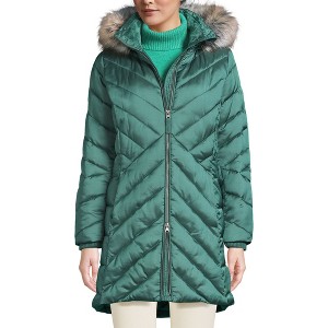 Lands' End Women's Insulated Cozy Fleece Lined Primaloft Coat - 1 of 4
