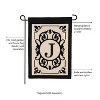 Evergreen Flag Cambridge Chic Letter J Monogram Applique Garden Flag - 12.5" Wide x 18" High - 3 of 4