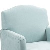 CAVINAS Classic Accent Chair with Nailhead Trim and Wooden Legs, Upholstered Armchair Lounge Chair for Bedroom, Living Room - 3 of 4