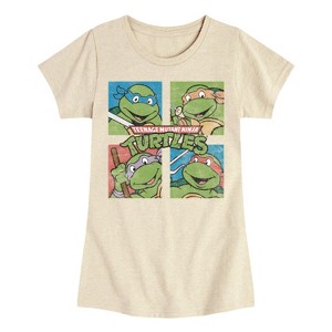 Girls' - Teenage Mutant Ninja Turtles - Grid Fitted Short Sleeve Graphic T-Shirt - 1 of 3