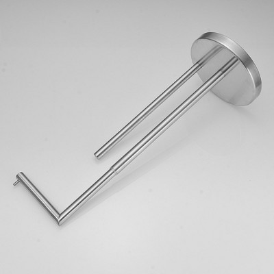 Brushed Nickel Freestanding Toilet Paper Holder with Reserve