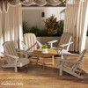 Outsunny Set of 4 Adirondack Chair Cushion, High Back Outdoor Chair Cushions with Ties - 2 of 4