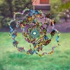 Evergreen 12" 3D Optical Illusion Hanging Metal Spinner, Mandala Flower- Fade and Weather Resistant Outdoor Decor - 3 of 4