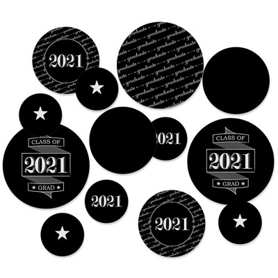 Big Dot of Happiness Graduation Cheers - 2021 Graduation Party Giant Circle Confetti - Graduation Party Decorations - Large Confetti 27 Count