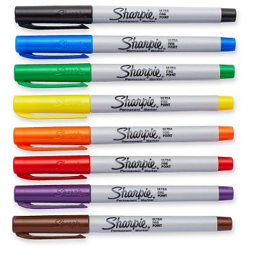 Sharpie Permanent Markers Ultra Fine Point Assorted 8/Pack (37600PP) 429025
