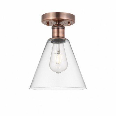 Berkshire - 1 Light Semi-Flush Mount In Industrial Style-10.75 Inches Tall and 8 Inches Wide