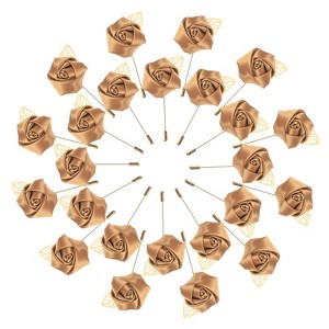 Unique Bargains Ribbon Alloy Outdoor Irregular Flower Lapel Pin 24 Pcs - 1 of 4