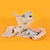Link Ready! Set! Play! Silicone Beach & Pool Toy 7pc Set for Travel Bucket Shovel 4 Sands Molds for Toddlers & Babies Carry Bag Included - Beige