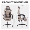 Ergonomic Gaming Chair with Massage and Footrest,High Back Adjustable PU Leather Reclining Swivel Chair-The Pop Home - 4 of 4