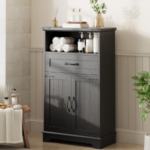 Bathroom Cabinet, Farmhouse Storage Cabinet with Doors and Drawers for Kitchen Laundry Living Room Bedroom - 1 of 4