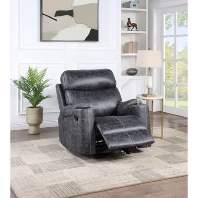 NicBex Recliner Chair Manual Recliner with 2 Cup Holders Lounge Chair Sofa Chair for Living Room, Reading Room, Bedroom
