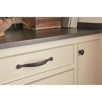 Matte Black 5-1/16 Inch Flat Bar Cabinet Pull