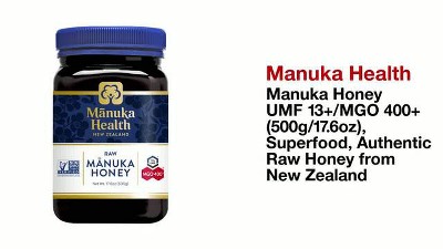 Manuka Health Manuka Honey Umf 13+/mgo 400+ (500g/17.6oz), Superfood,  Authentic Raw Honey From New Zealand : Target