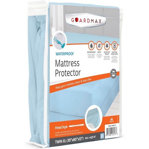 Guardmax - Waterproof Mattress Protector - Fitted Style - Light Blue ...