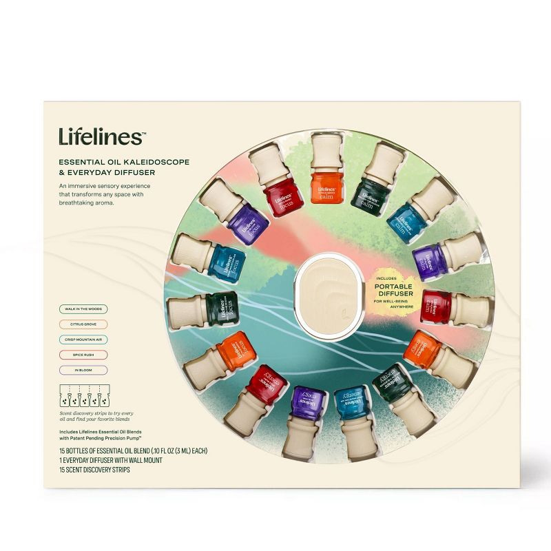 Lifelines Everyday Diffuser and Full Essential Oil Blends Collection Gift Set, 1 of 9