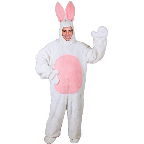 Halco Adult Easter Bunny Jumpsuit With Hood Costume - Large - White ...