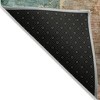 Copper Orange And Teal Blue Abstract Washable Indoor Outdoor Area Rug - 4 of 4
