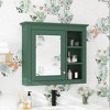 Bathroom Medicine Cabinet with Mirror Door, Wall Mounted Bathroom Storage Cabinet with 3 Open Shelves, Storage Medicine Cabinet for Bathroom - 2 of 4