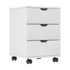 MAYEERTY 16*22"White 3-Drawer Vertical Wood File Cabinet with Casters for Home Office, Fully Assembled - 4 of 4