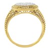 10K Yellow Gold Plated Silver 1/2 Ctw Diamond Cushion Split Shank Cocktail Ring - 3 of 4
