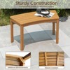 Tangkula Outdoor Curved Acacia Wood Bench Set of 2 Patio Garden Backless Fire Pit Bench - 4 of 4