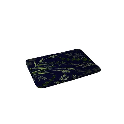 36"x24" Iveta Abolina Margaux III Memory Foam Bath Mat Navy/Green - Deny Designs