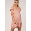 PinkBlush Pink Floral Ruffle Accent Maternity Dress - 4 of 4