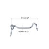 Unique Bargains Carbon Steel Cabin Eye Latch Gate Door Swivel Hook with Mounting Screws 4 Pcs - 3 of 4