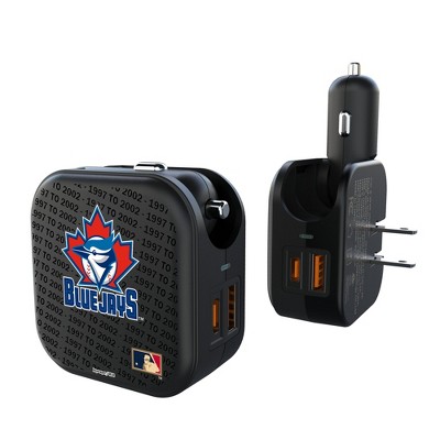 MLB Cooperstown East Teams Text Backdrop 18-Watt 2 in 1 USB A/C Charger