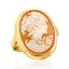 Ross-Simons Italian Orange Shell Cameo Ring in 18kt Gold Over Sterling - 4 of 4