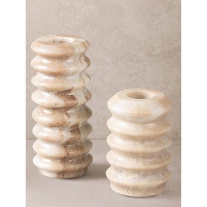 Tracey Onyx Taper Candle Holder, Set of 2 - 1 of 3