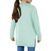 Girl's Open Front Cardigan Long Sleeve Knit Sweaters Kids Solid Cute Casual Loose Outerwear Coats with Pockets - 3 of 4