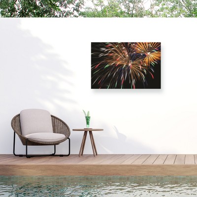 Trademark Fine Art - Kurt Shaffer Abstract Fireworks 2020 2 Matted Framed Art