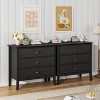Fluted 3 Drawer Dresser, Wide Dresser Nightstand, Modern Wood Chest of Drawers, Large Painted Storage Cabinet for Closet, Hallway, Entryway, Bedroom - 3 of 4
