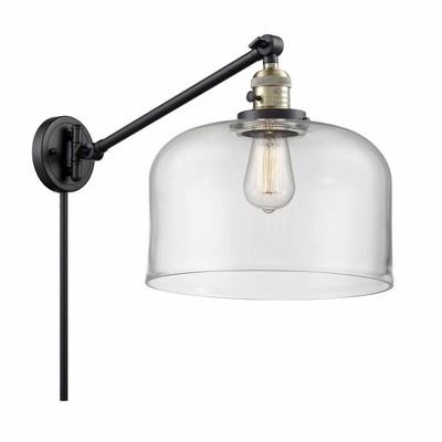 Bell - 1 Light Swing Arm Wall Sconce In Industrial Style-13 Inches Tall and 12 Inches Wide